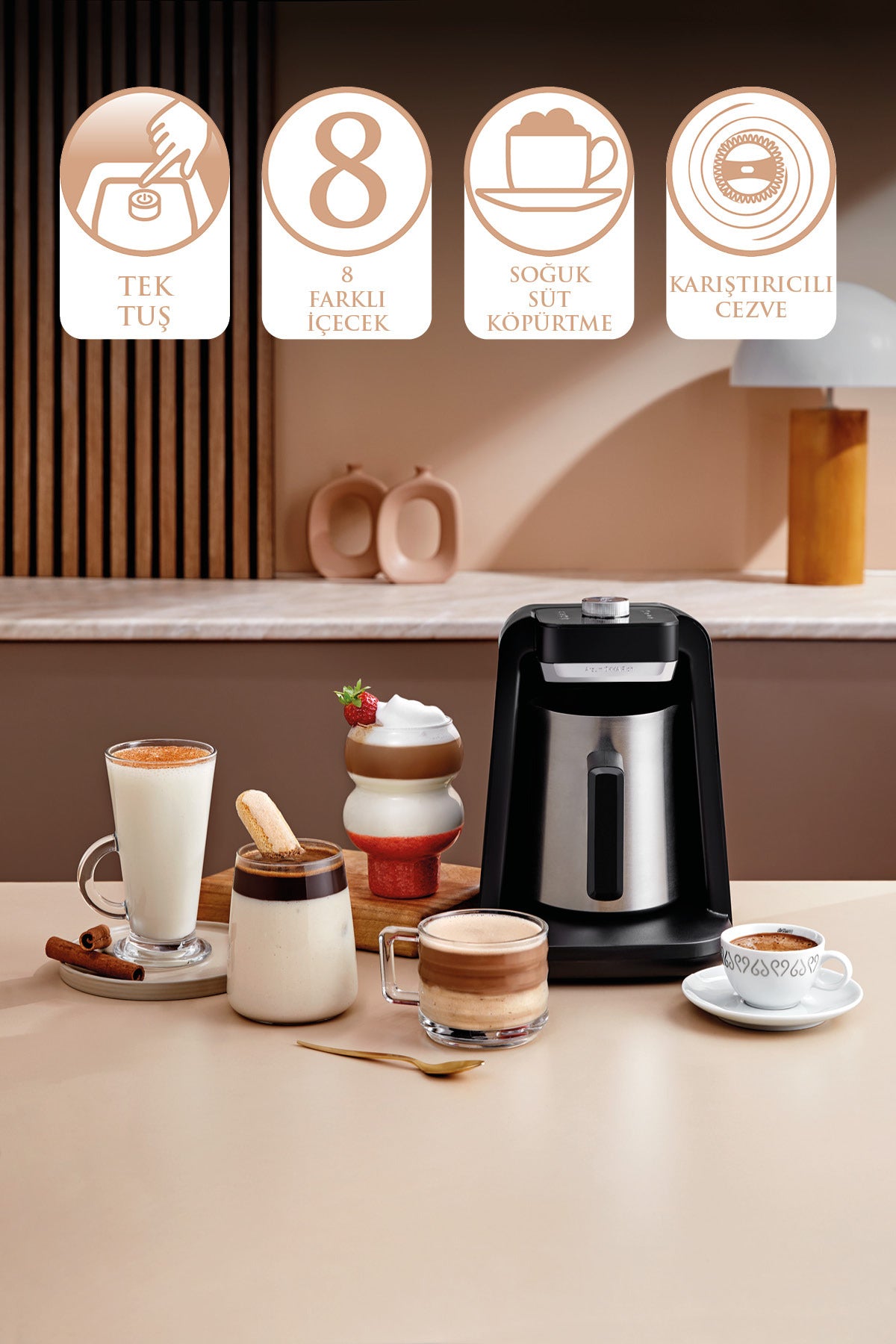Arzum Okka Rich Spin Pro Coffee Maker (Copper)